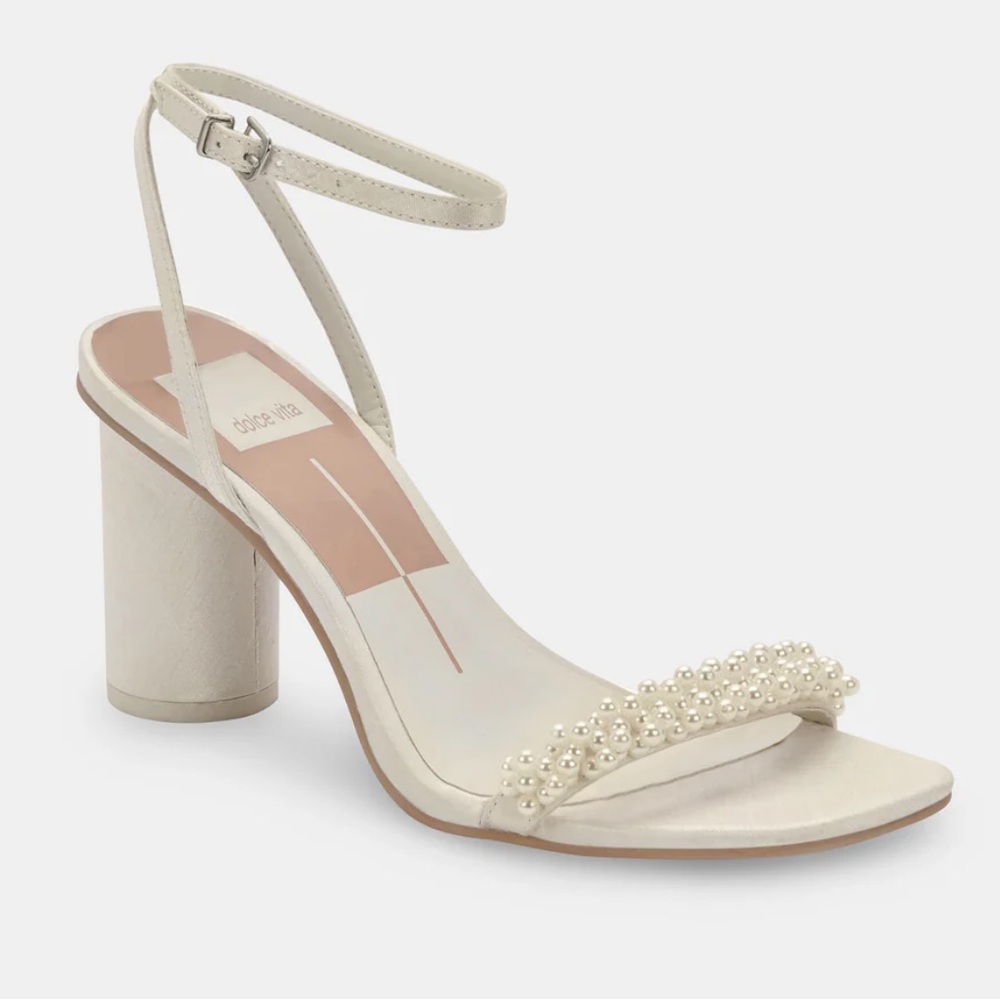 Dolce Vita Nory Heels in Vanilla Pearl, Size 7.5